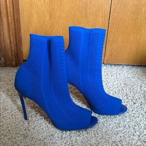 Aldo Vibrant Blue Peep-Toe Heels